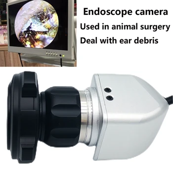 Эндоскоп для чистки ушей, Медицинский Ветеринарный Эндоскоп для животных, камера для ветеринарной эндоскопии, Портативная Ветеринарная эндоскопия для хирургии собак и лошадей