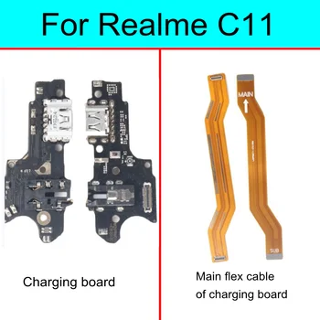Для Realme C11 USB Док-станция Для зарядки Разъем порта основной Микрофон Плата аудиоразъема Mic гибкий кабель