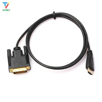 300 шт./лот Кабель HDMI-DVI Номинальный Высокоскоростной Двунаправленный Кабель HDMI-DVI Адаптер 24 + 1 контактный Позолоченный разъем 1080P Черный