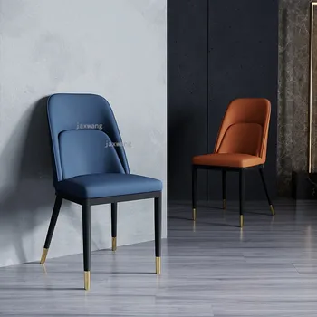 Обеденные стулья с скандинавской спинкой для кухонной мебели, легкие роскошные стулья для столовой в постмодернистском стиле, дизайнерский домашний простой обеденный стул