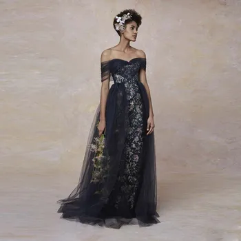 Красивые Женские платья Flower 2023 abiye gece elbises, Черное Роскошное 3D платье с цветочным рисунком для выпускного вечера, платья для выпускного вечера, тюлевый халат de soiree в виде сердечка
