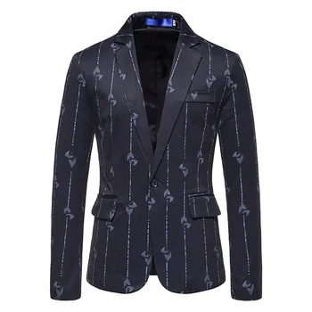 Высококачественные Осенние Блейзеры Для мужчин, Приталенный Строгий костюм в Британскую клетку, пиджак для мужской вечеринки, Свадебное Деловое Приталенное Повседневное пальто, смокинг