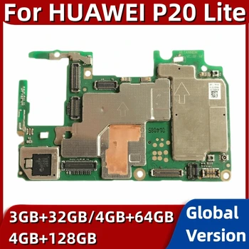 Оригинальная разблокированная материнская плата для HUAWEI P20 Lite Материнская плата Глобальная система EMUI 64 ГБ 128 ГБ ROM Плата логической платы