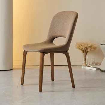Деревянные минималистичные обеденные стулья, Удобные дизайнерские стулья для взрослых с поддержкой спины, Одноместная мебель для ожидания, Удобная мебель для интерьера