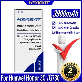 HSABAT 3900 мАч HB4742A0RBC HB4742A0RBW Аккумулятор Для Huawei Honor 3C Аккумулятор G730 G740 H30-T00 H30-T10 H30-U10 H30 Телефон