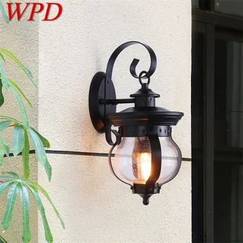 WPD Открытый Ретро настенный светильник Классические Бра Лампа Водонепроницаемая IP65 светодиодная для дома Крыльцо Вилла
