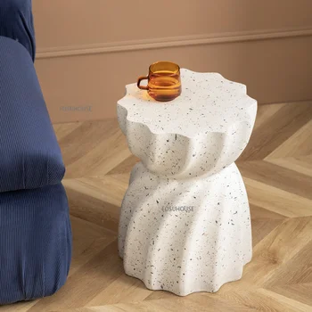Современный минималистичный Белый журнальный столик для гостиной Мебель Ins Креативный дизайн Кофейного уголка Креативный Маленький Круглый столик