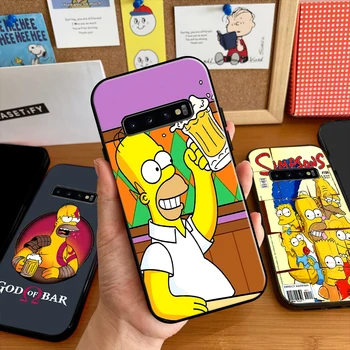 Забавный Семейный чехол Homer Simpson Для Samsung Galaxy S10 S9 S8 Plus Lite S10E Для Samsung S10 5G Чехол Для Телефона Carcasa Черная Задняя крышка