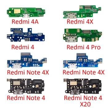 Плата USB-разъема Micro charger для Xiaomi Redmi Note 4x x20, разъем для зарядки Xiaomi Note 4, USB-зарядное устройство с деталями микрофона